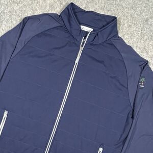Peter Millar Golf Merge Hybrid Jacket Blue Full Zip Stretch MS19EZ50 Mens XL
